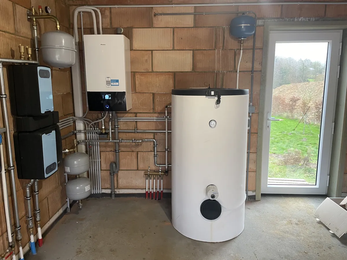 Installation complète de pompe à chaleur avec boiler